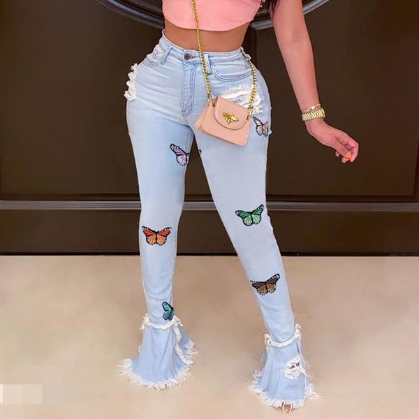 jean women casual washed distressed ripped tassel jeans printed skinny hole denim ladies fashion flared pants, Blue
jean women casual washed distressed ripped tassel jeans printed skinny hole denim ladies fashion flared pants, Blue