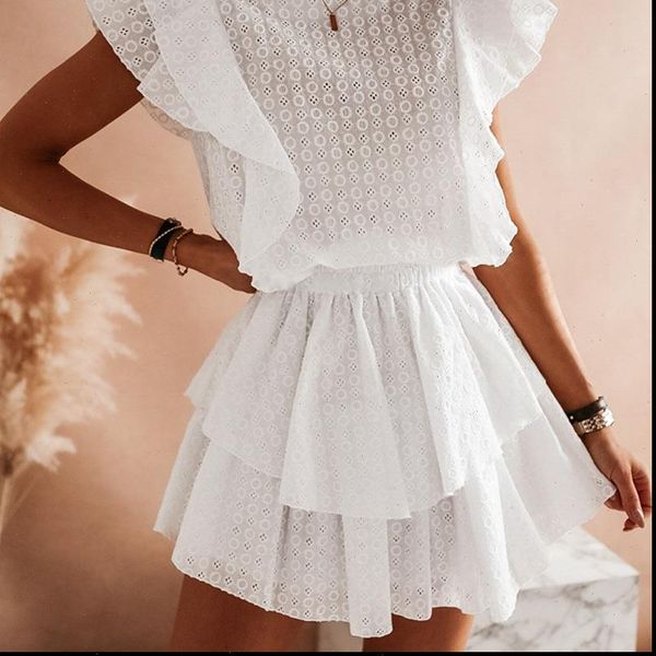 layered ruffle summer white womens dresses cotton mini elastic waist ruffled sleeve ladies party, Black;gray
layered ruffle summer white womens dresses cotton mini elastic waist ruffled sleeve ladies party, Black;gray