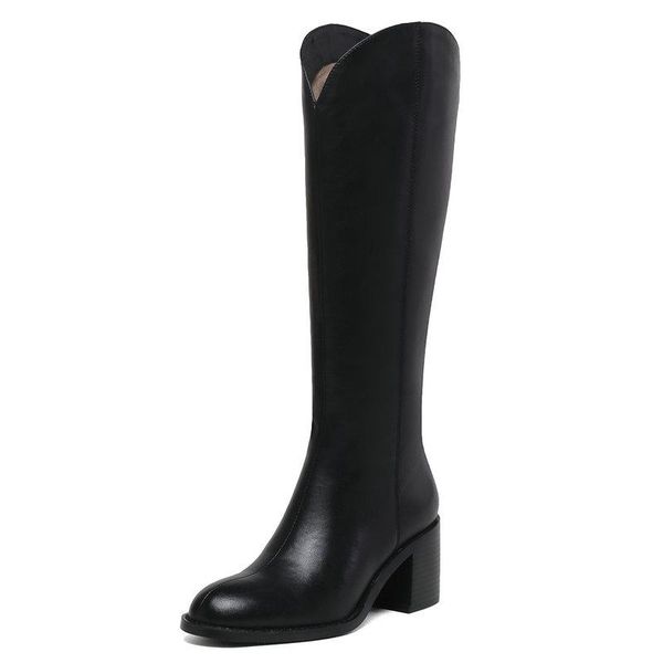 boots cow leather women knee-high fashion concise casual thick heels round toe zip shoes woman autumn winter black brown beige
boots cow leather women knee-high fashion concise casual thick heels round toe zip shoes woman autumn winter black brown beige