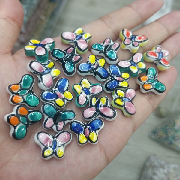 100pcs 13x18mm hand painted butterfly shape ceramic beads fashion jewelry diy loose bead bracelet necklace earring accessories, Black
100pcs 13x18mm hand painted butterfly shape ceramic beads fashion jewelry diy loose bead bracelet necklace earring accessories, Black