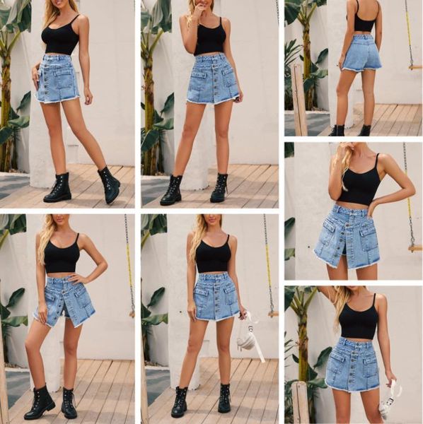 women's shorts summer women 2021 high waisted blue button streetwear solid color flap pocket belt loop culottes adult, White;black
women's shorts summer women 2021 high waisted blue button streetwear solid color flap pocket belt loop culottes adult, White;black