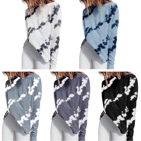 women's t-shirt explosive round neck printing loose long sleeve 2021 spring autumn, White
women's t-shirt explosive round neck printing loose long sleeve 2021 spring autumn, White