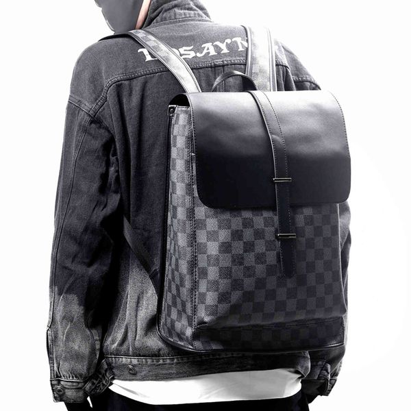 bags handbag men's backpack leather lattice trendy leisure flip schoolbag computer fashion, Black;red
bags handbag men's backpack leather lattice trendy leisure flip schoolbag computer fashion, Black;red