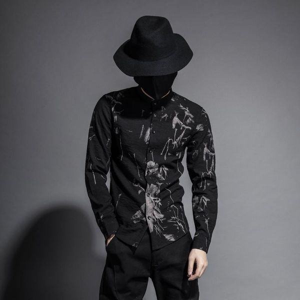 xxl 2021 arrive men's clothing gd hair stylist fashion british casual printed shirt bottoming singer costumes shirts, White;black
xxl 2021 arrive men's clothing gd hair stylist fashion british casual printed shirt bottoming singer costumes shirts, White;black