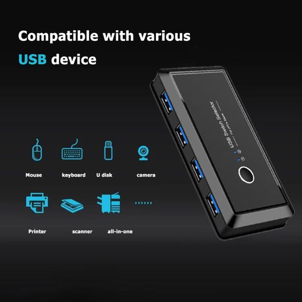 hubs usb 3.0 peripheral sharing switch selector 2 pcs 4 devices spare computer interface connector
hubs usb 3.0 peripheral sharing switch selector 2 pcs 4 devices spare computer interface connector