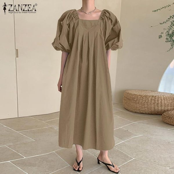 casual dresses plus size summer maxi dress zanzea 2021 elegant women's square neck sundress puff sleeve vestidos female pleated robe, Black;gray
casual dresses plus size summer maxi dress zanzea 2021 elegant women's square neck sundress puff sleeve vestidos female pleated robe, Black;gray
