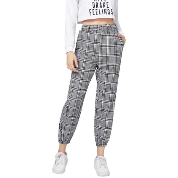 women's pants & capris plaid print harem 2021 fashion women casual high waist summer long trousers, Black;white
women's pants & capris plaid print harem 2021 fashion women casual high waist summer long trousers, Black;white