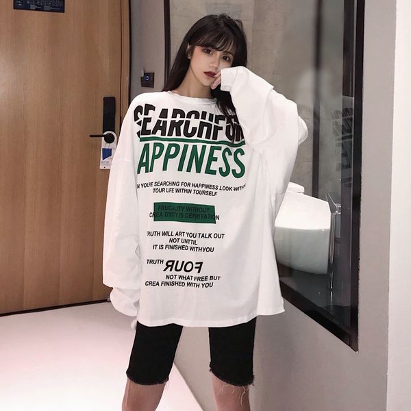 women's blouses & shirts long-sleeve autumn shirt of qnpqyx long-sleeve female basic printing letter oversize t- uzyb, White
women's blouses & shirts long-sleeve autumn shirt of qnpqyx long-sleeve female basic printing letter oversize t- uzyb, White