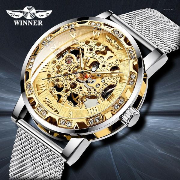 watch gold transparent skeleton mechanical hand wind men's watches steel band roman numerals display business male clock wristwatches, Slivery;brown
watch gold transparent skeleton mechanical hand wind men's watches steel band roman numerals display business male clock wristwatches, Slivery;brown