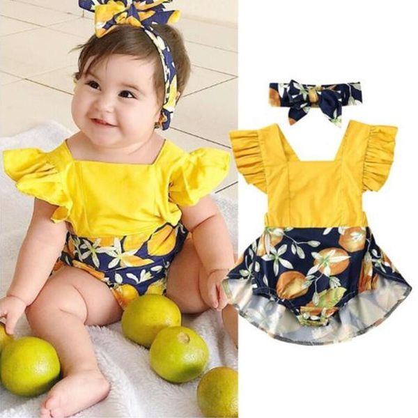 girl's dresses summer infant baby girl lemon print ruffle bodysuit dress headband 2pcs outfit tutu clothes, Red;yellow
girl's dresses summer infant baby girl lemon print ruffle bodysuit dress headband 2pcs outfit tutu clothes, Red;yellow