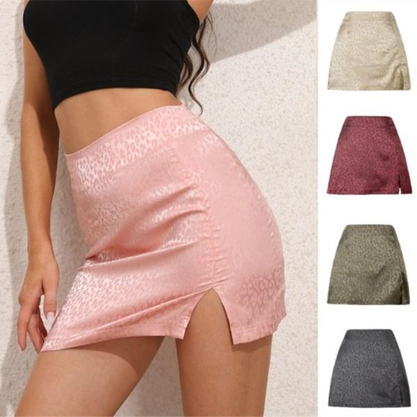 skirts 2021 summer leopard high waist split skirt jacquard satin zipper european american women's wear girl pink, Black
skirts 2021 summer leopard high waist split skirt jacquard satin zipper european american women's wear girl pink, Black