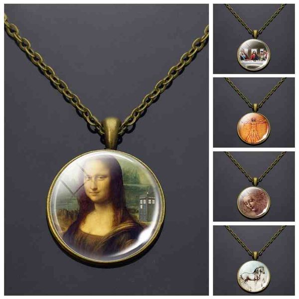 2021 new pendant necklaces leonardo da vinci famous paintings mona lisa, the last supper, statue of horse vintage bronze chain for, Silver
2021 new pendant necklaces leonardo da vinci famous paintings mona lisa, the last supper, statue of horse vintage bronze chain for, Silver