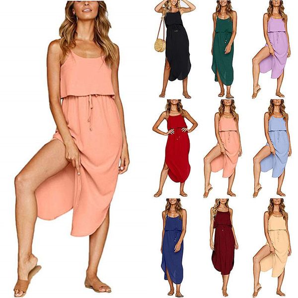 casual dresses bohemia lacing women beach dress sling backless summer long black solid 9 colors cdr297, Black;gray
casual dresses bohemia lacing women beach dress sling backless summer long black solid 9 colors cdr297, Black;gray
