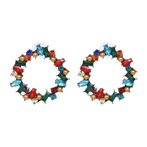 stud qiaose multicolor rhinestone circle earrings women fashion jewelry perfect collection wholesale, Golden;silver
stud qiaose multicolor rhinestone circle earrings women fashion jewelry perfect collection wholesale, Golden;silver