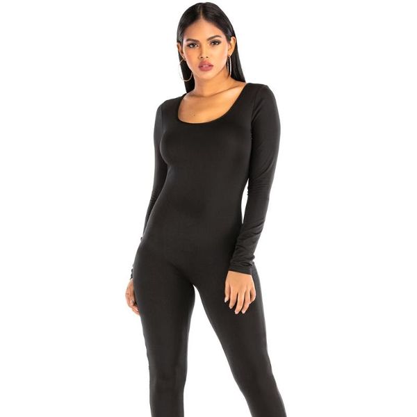 women's jumpsuits & rompers long sleeve high wait backless strtchy body autumn women fashion solid jumpsuit, Black;white
women's jumpsuits & rompers long sleeve high wait backless strtchy body autumn women fashion solid jumpsuit, Black;white