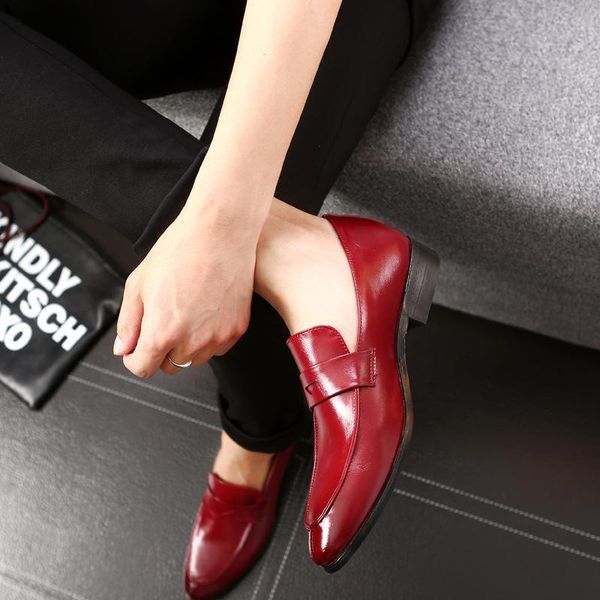 dress shoes m-anxiu solid color low heel leather business mens slip-on loafers formal big size for wedding party, Black
dress shoes m-anxiu solid color low heel leather business mens slip-on loafers formal big size for wedding party, Black