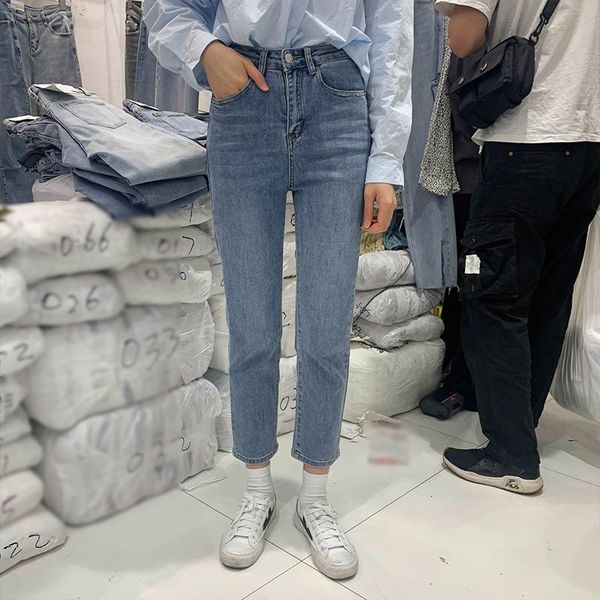 women's jeans 2021 fashion all-match autumn high waist straight trousers women loose ankle-length denim pants deep blue casual
women's jeans 2021 fashion all-match autumn high waist straight trousers women loose ankle-length denim pants deep blue casual
