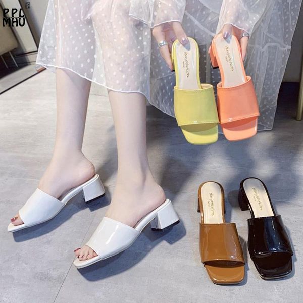 summer 2021 fashion patent leather sandals korean arrival casual shoes woman slippers square toe thick high heel, Black
summer 2021 fashion patent leather sandals korean arrival casual shoes woman slippers square toe thick high heel, Black