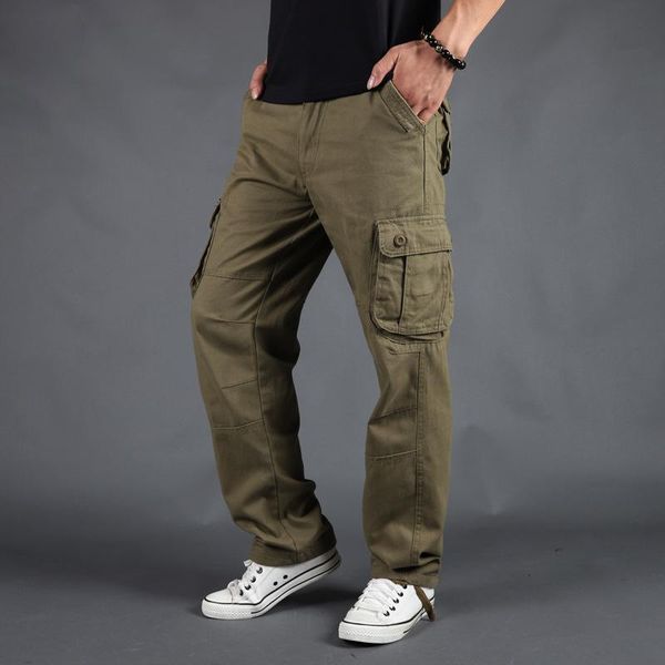 cotton cargo pants men overalls military style tactical workout straight trousers outwear casual multi pockets baggy men's, Black
cotton cargo pants men overalls military style tactical workout straight trousers outwear casual multi pockets baggy men's, Black