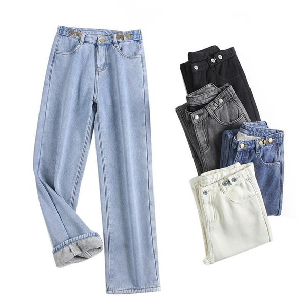 women's pants & capris ladies plus fleece slim-fit straight-leg winter adjustable waist jeans korean with pockets e5ie, Black;white
women's pants & capris ladies plus fleece slim-fit straight-leg winter adjustable waist jeans korean with pockets e5ie, Black;white