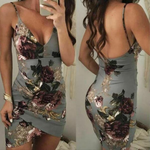 sleeveless mini floral strappy womens dresses v neck vestido bodycon evening party clubwear short, Black;gray
sleeveless mini floral strappy womens dresses v neck vestido bodycon evening party clubwear short, Black;gray