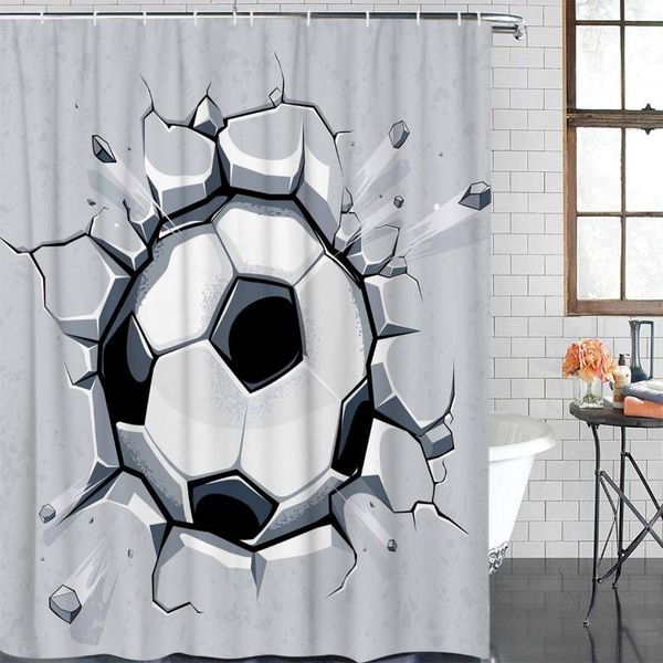 shower curtains football wall broken waterproof polyester fabric curtain home decoration bathroom with hook
shower curtains football wall broken waterproof polyester fabric curtain home decoration bathroom with hook