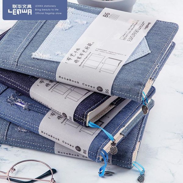 creative trend japanese style diary notebook denim faux leather b6 notepad planner byllet journal notepads, Purple;pink
creative trend japanese style diary notebook denim faux leather b6 notepad planner byllet journal notepads, Purple;pink