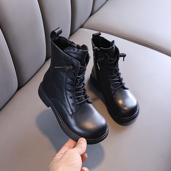boots autumn and winter girls casual genuine leather princess soft soled short children shoes, Black;grey
boots autumn and winter girls casual genuine leather princess soft soled short children shoes, Black;grey