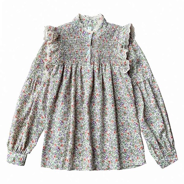 beige long sleeve stand collar ruffle lace blouse women floral print b0752 210514, White
beige long sleeve stand collar ruffle lace blouse women floral print b0752 210514, White