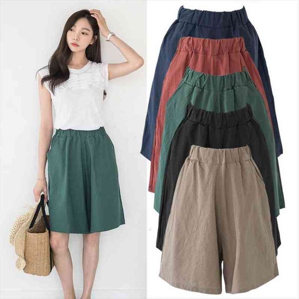 s-8xl fashion cotton shorts womens spring summer simple elastic waist loose five points short trouser plus size shorts, White;black
s-8xl fashion cotton shorts womens spring summer simple elastic waist loose five points short trouser plus size shorts, White;black