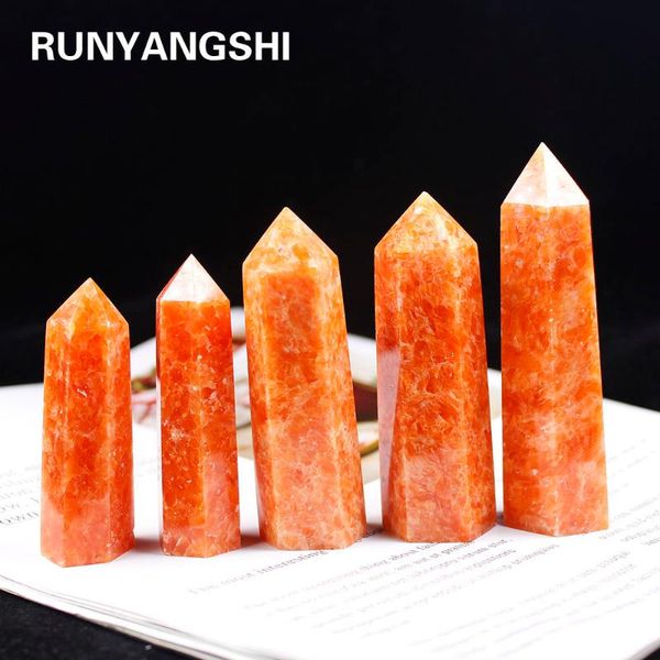 decorative objects & figurines 1pc natural sunstone crystal point healing stone quartz tower orange wand ornament for home decor reiki energ
decorative objects & figurines 1pc natural sunstone crystal point healing stone quartz tower orange wand ornament for home decor reiki energ