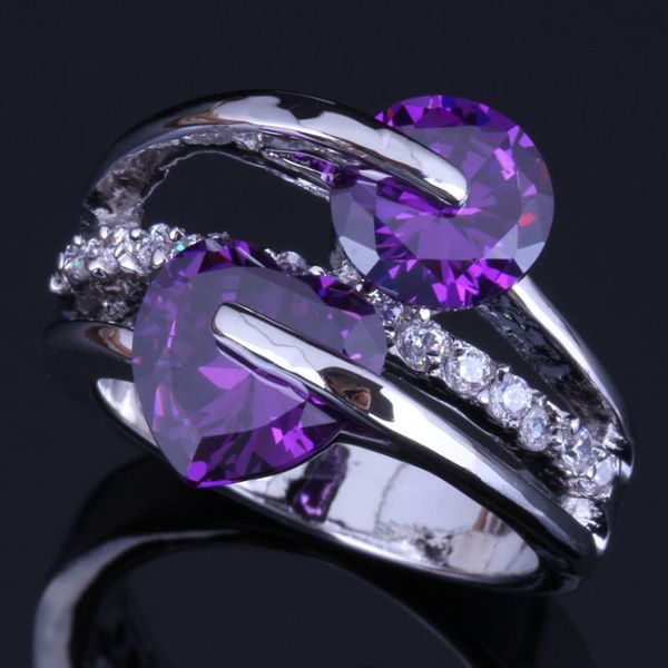 cluster rings gracious heart shaped round purple cubic zirconia white cz silver plated ring v0464, Golden;silver
cluster rings gracious heart shaped round purple cubic zirconia white cz silver plated ring v0464, Golden;silver