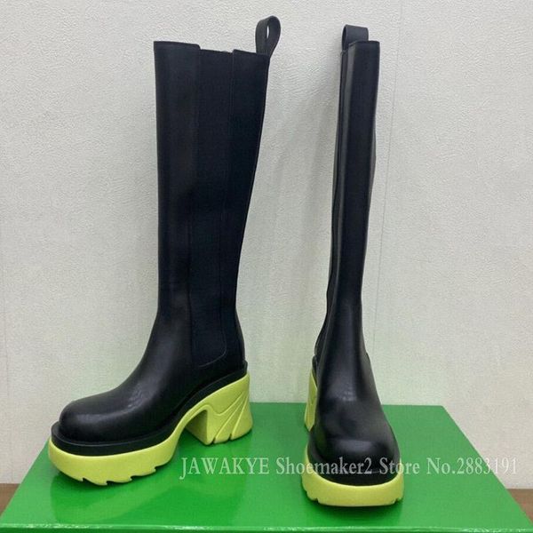 boots women knight candy color platform genuine leather chunky heel shoes 2021 real runway mid-calf, Black
boots women knight candy color platform genuine leather chunky heel shoes 2021 real runway mid-calf, Black
