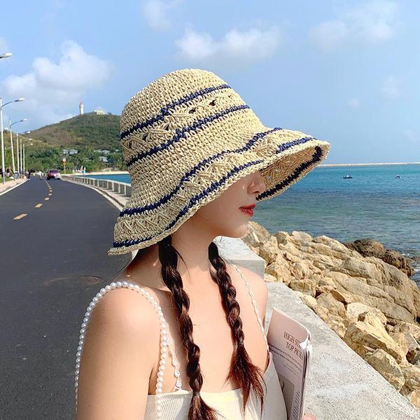 wide brim hats parent child payment straw hat stripe crochet panamas uv protection sun visor beach women visors foldable summer, Blue;gray
wide brim hats parent child payment straw hat stripe crochet panamas uv protection sun visor beach women visors foldable summer, Blue;gray