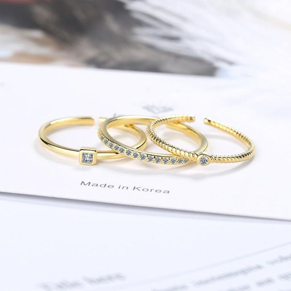 cluster rings 3 pcs/set 925 sterling silver for women 2021 fashion simple inlay geometric cubic zircon set party jewelry gift, Golden;silver
cluster rings 3 pcs/set 925 sterling silver for women 2021 fashion simple inlay geometric cubic zircon set party jewelry gift, Golden;silver