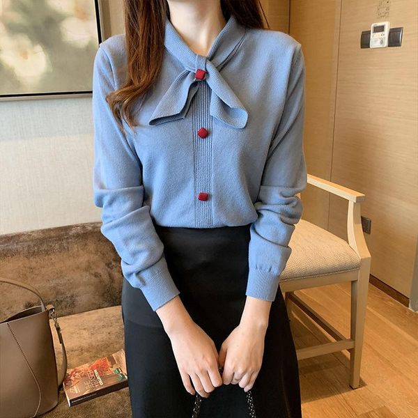 women's sweaters spring autumn style women knitted pullover lady casual bow tie collar long sleeve sweater zz0944, White;black
women's sweaters spring autumn style women knitted pullover lady casual bow tie collar long sleeve sweater zz0944, White;black