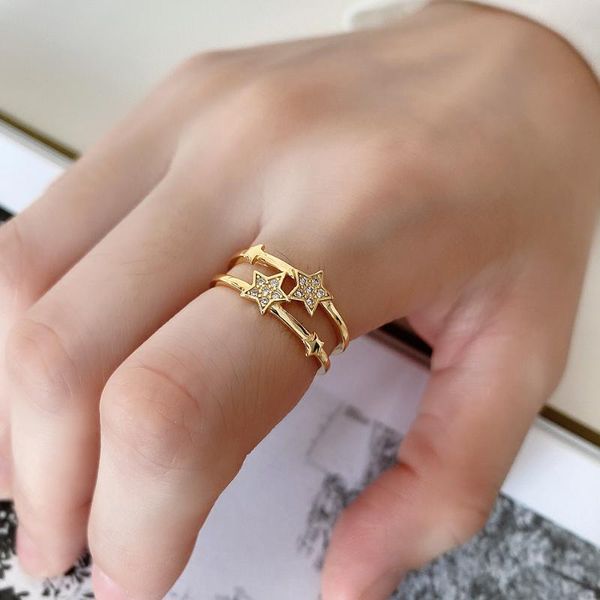 real 925 sterling silver rings for women 18 k gold cz zircon crystal star layered adjustable fashion minimalist jewelry cluster, Golden;silver
real 925 sterling silver rings for women 18 k gold cz zircon crystal star layered adjustable fashion minimalist jewelry cluster, Golden;silver