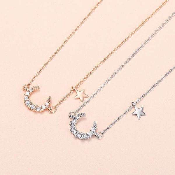 korean version of 2021 star and moon necklace for women tide personality fashion student zircon pendant clavicle chain jewelry necklaces, Silver
korean version of 2021 star and moon necklace for women tide personality fashion student zircon pendant clavicle chain jewelry necklaces, Silver