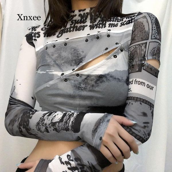 allneon y2k aesthetics transparents stand collar long sleeve cut out with rings e-girl letter print tie dye mesh t-shirts women's t-sh, White
allneon y2k aesthetics transparents stand collar long sleeve cut out with rings e-girl letter print tie dye mesh t-shirts women's t-sh, White