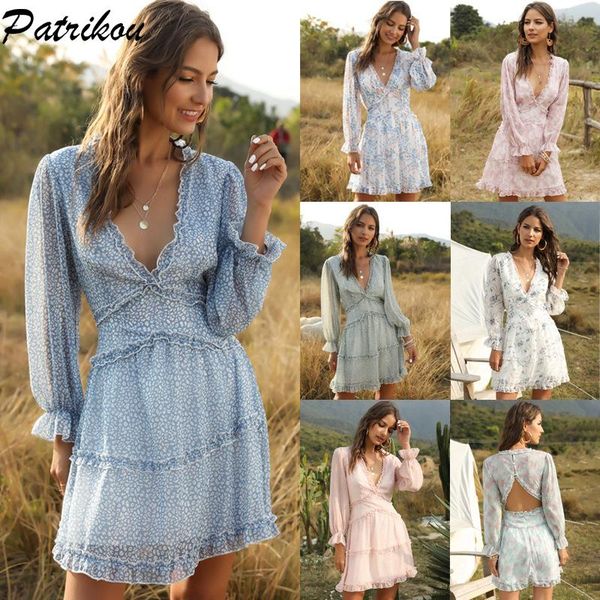 summer woman chiffon dress knee-length v neck fashion layered floral women's spring long sleeve lady casual dresses, Black;gray
summer woman chiffon dress knee-length v neck fashion layered floral women's spring long sleeve lady casual dresses, Black;gray