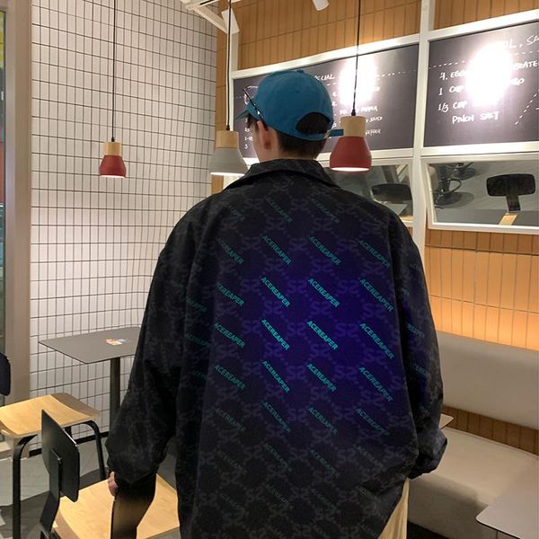 men's jackets 2021 arrival brief style turn-down collar jacket men night fluorescent letters hipster casual king size coat, Black;brown
men's jackets 2021 arrival brief style turn-down collar jacket men night fluorescent letters hipster casual king size coat, Black;brown
