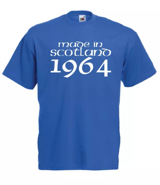 made in scotland 1964 xmas gift idea mens women t shirts multi-color s-2xl, White;black
made in scotland 1964 xmas gift idea mens women t shirts multi-color s-2xl, White;black