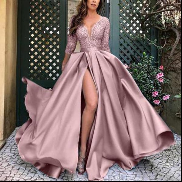 womens dress fashion beading v neck maxi dresses autumn club party high split elegant, Black;gray
womens dress fashion beading v neck maxi dresses autumn club party high split elegant, Black;gray