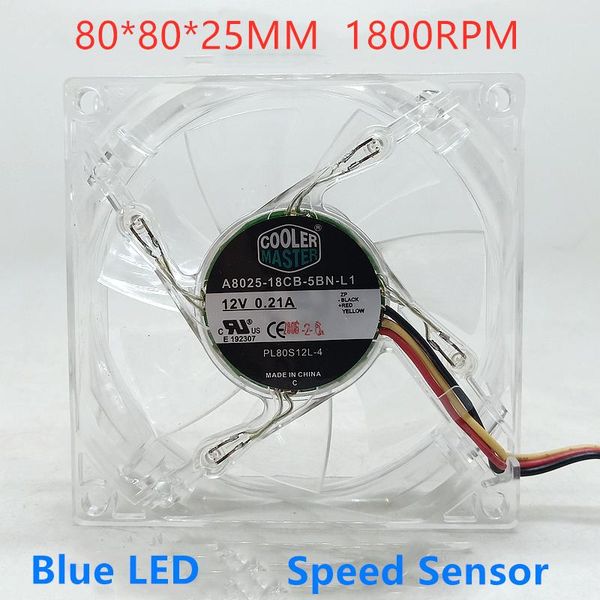 fans & coolings original cooler master a8025-18cb-5bn-l1 8025 80mm 8cm computer case cpu led cooling fan 12v 0.21a with 3pin
fans & coolings original cooler master a8025-18cb-5bn-l1 8025 80mm 8cm computer case cpu led cooling fan 12v 0.21a with 3pin