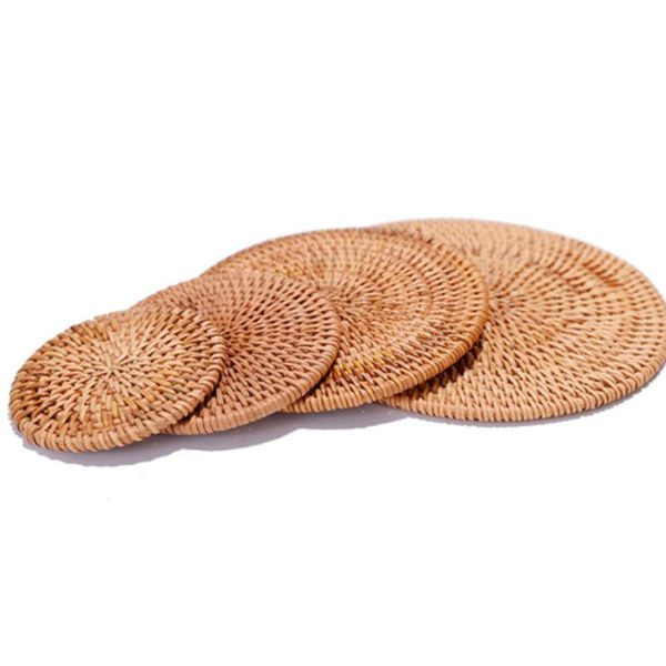 mats & pads hand made weave rattan table mat round placemat vintage coasters pad cup holder for tea trays kitchen small items
mats & pads hand made weave rattan table mat round placemat vintage coasters pad cup holder for tea trays kitchen small items