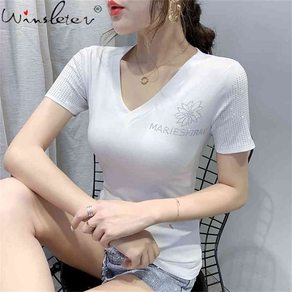 summer korean style t-shirt fashion v-neck diamonds women short sleeve cotton bottoming shirt tees t14718a 210421, Black;gray
summer korean style t-shirt fashion v-neck diamonds women short sleeve cotton bottoming shirt tees t14718a 210421, Black;gray