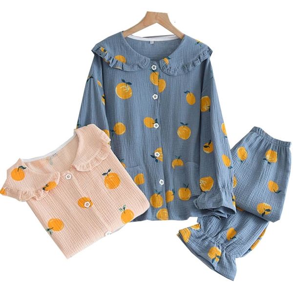women's sleepwear spring and autumn new girls' doll collar pajamas set cute fruits printed full-sleeve cotton gauze cardigan+pants, Black;red
women's sleepwear spring and autumn new girls' doll collar pajamas set cute fruits printed full-sleeve cotton gauze cardigan+pants, Black;red