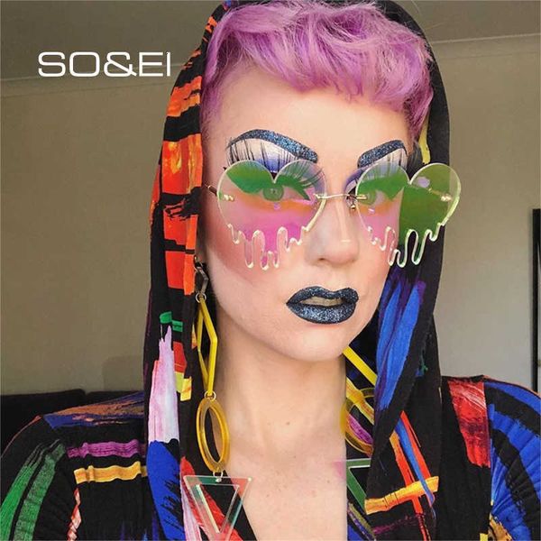 sun glasses so&ei fashion unique love heart tear shape glasses women colorful rimless eyewear vintage clear ocean lens female, White;black
sun glasses so&ei fashion unique love heart tear shape glasses women colorful rimless eyewear vintage clear ocean lens female, White;black