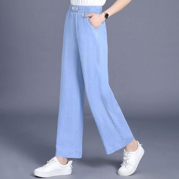 women's pants & capris cool breathable woman denim tencel wide-legged trousers women straight thin loose fashion ankle-length, Black;white
women's pants & capris cool breathable woman denim tencel wide-legged trousers women straight thin loose fashion ankle-length, Black;white