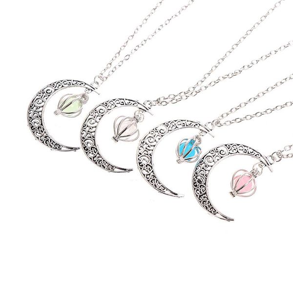 pendant necklaces moon necklace for women glow luminous hollow with ball night exquisite jewelry gift drop, Silver
pendant necklaces moon necklace for women glow luminous hollow with ball night exquisite jewelry gift drop, Silver